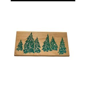 Vintage 1997 Stampede Posh Impressions Stamp Z775F Snowy Tree Border NEW